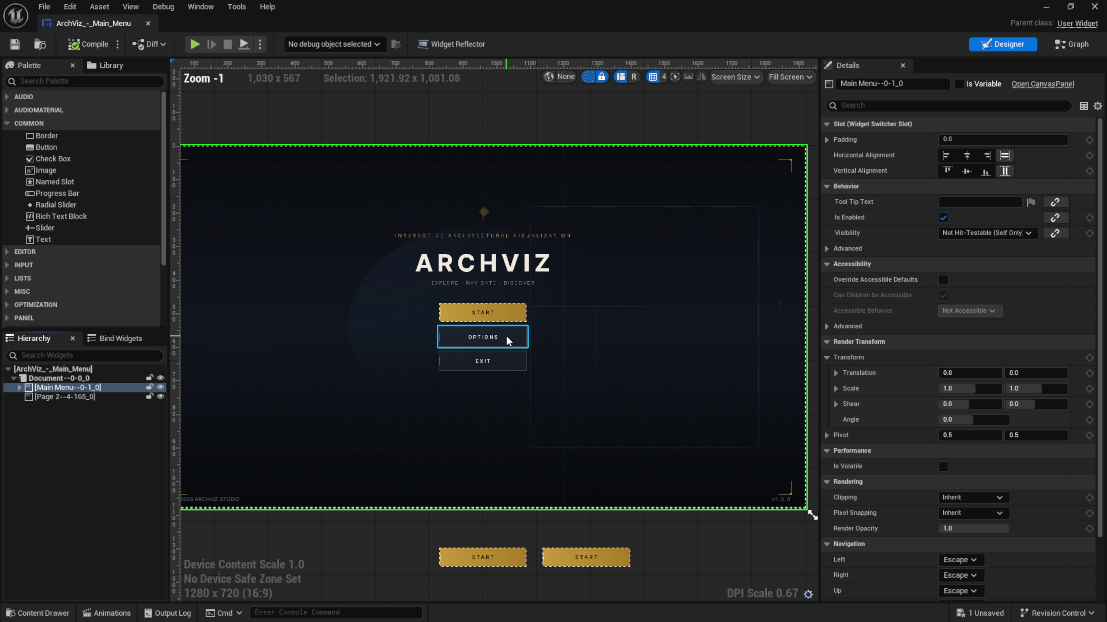 ViewportUI screenshot 1 — Figma to UMG import