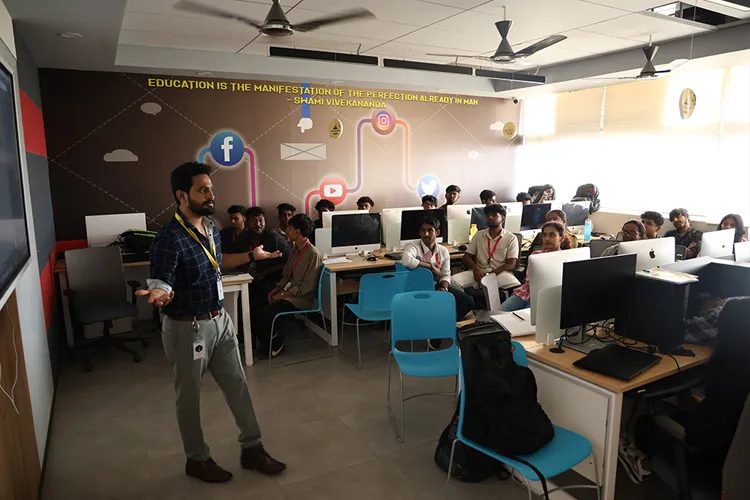 Beyond the Viewport conducting a workshop for the Design department at Presidency University, Bangalore